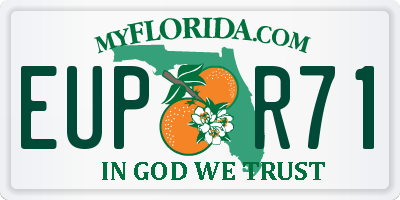FL license plate EUPR71