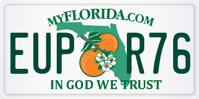 FL license plate EUPR76