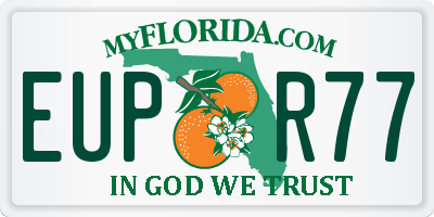 FL license plate EUPR77
