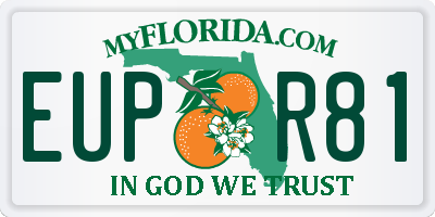 FL license plate EUPR81