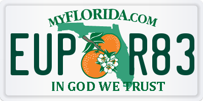 FL license plate EUPR83