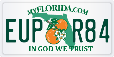 FL license plate EUPR84
