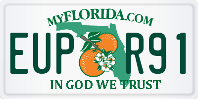 FL license plate EUPR91
