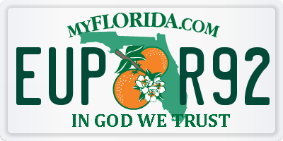 FL license plate EUPR92
