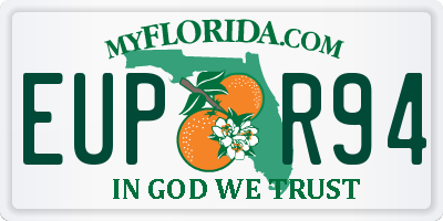 FL license plate EUPR94
