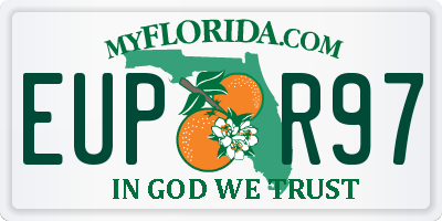 FL license plate EUPR97