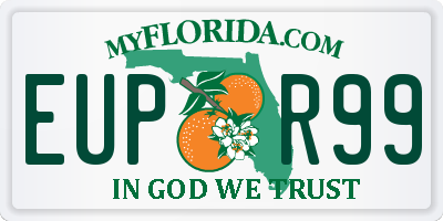 FL license plate EUPR99