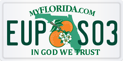 FL license plate EUPS03
