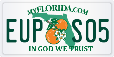 FL license plate EUPS05