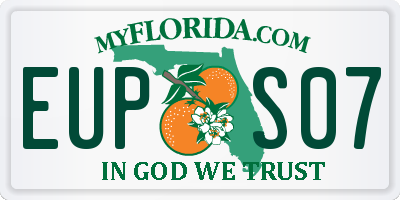 FL license plate EUPS07