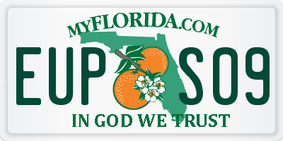 FL license plate EUPS09