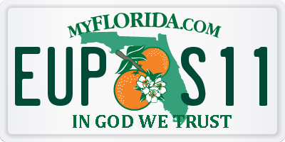 FL license plate EUPS11