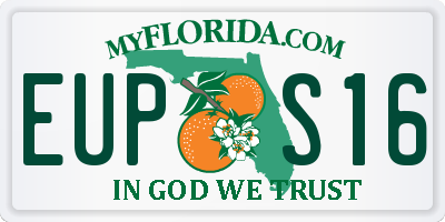 FL license plate EUPS16