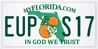 FL license plate EUPS17