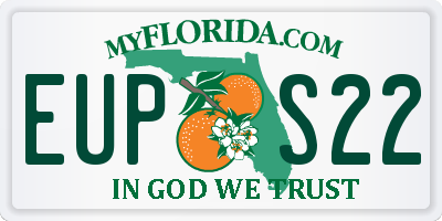 FL license plate EUPS22