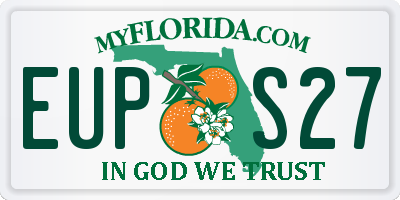 FL license plate EUPS27