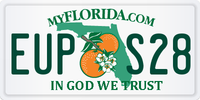 FL license plate EUPS28