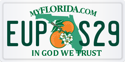 FL license plate EUPS29