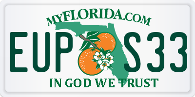 FL license plate EUPS33