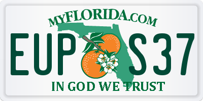 FL license plate EUPS37