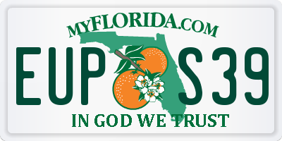 FL license plate EUPS39