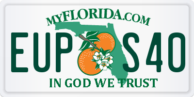 FL license plate EUPS40