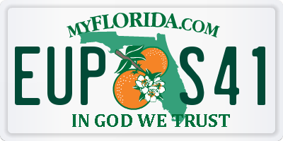 FL license plate EUPS41