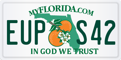 FL license plate EUPS42