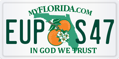 FL license plate EUPS47