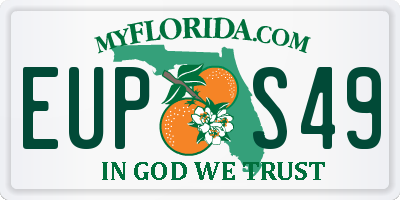 FL license plate EUPS49