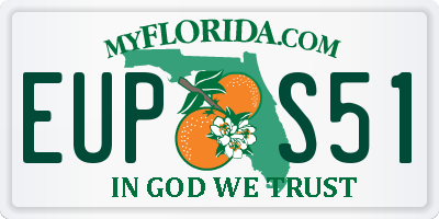 FL license plate EUPS51