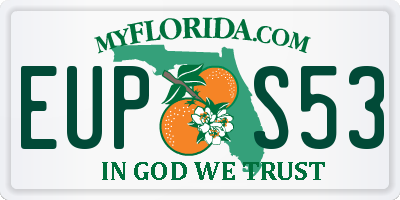 FL license plate EUPS53