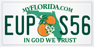 FL license plate EUPS56