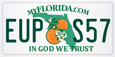 FL license plate EUPS57
