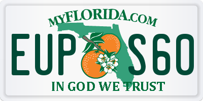 FL license plate EUPS60