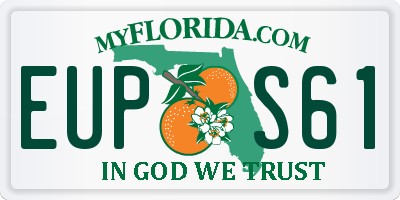 FL license plate EUPS61