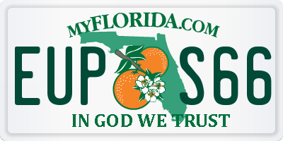 FL license plate EUPS66