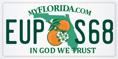 FL license plate EUPS68