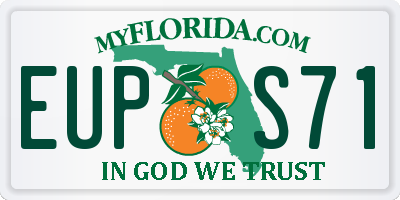 FL license plate EUPS71