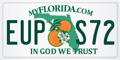 FL license plate EUPS72