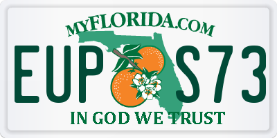 FL license plate EUPS73