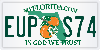 FL license plate EUPS74