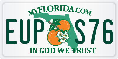 FL license plate EUPS76