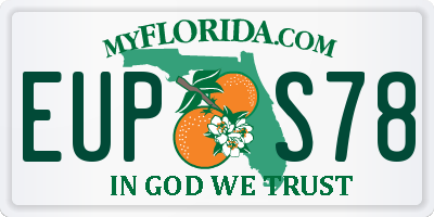 FL license plate EUPS78
