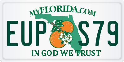 FL license plate EUPS79