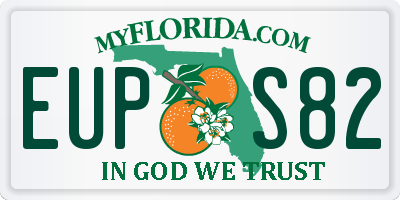 FL license plate EUPS82