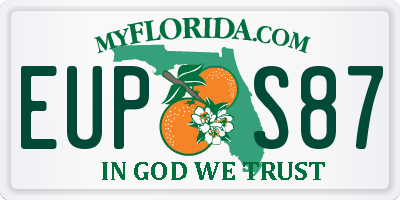 FL license plate EUPS87