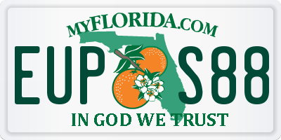 FL license plate EUPS88
