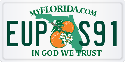 FL license plate EUPS91
