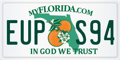 FL license plate EUPS94